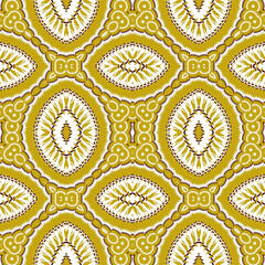 Abstract colorful seamless jacquard mosaic pattern. Design for fabric, wallpaper, paper, cover, weaving, packaging, tile, ceramics. Background for fashion textiles.