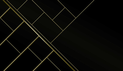 Abstract Dark Background Combination With Line gold Element