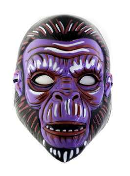 Evil Ape Face Mask Isolated Against White Background