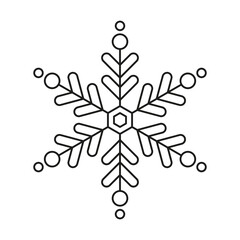Obraz na płótnie Canvas winter snowflake icon. christmas vector snow ice symmetrical design