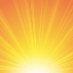 Sunrise comic background with orange theme vector