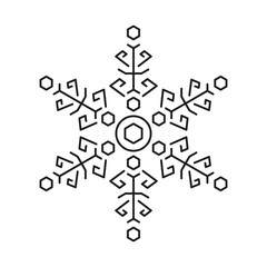 Obraz premium Snowflake icon from christmas and winter icon pack symmetrical design
