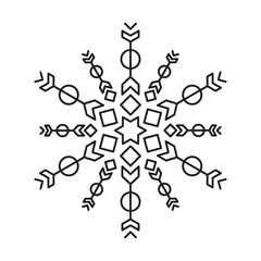 Snowflake icon from christmas and winter icon pack symmetrical design