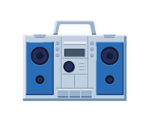 Vector illustration of portable radio cassette player