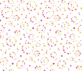 Seamless pattern swatch,  CS, Polka dot made of stars(Pink).