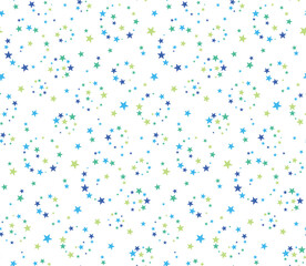 Seamless pattern swatch,  CS, Polka dot made of stars(Blue).