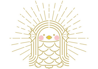 アマビエ シンプル イラスト