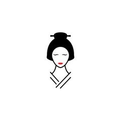 Geisha face vector
