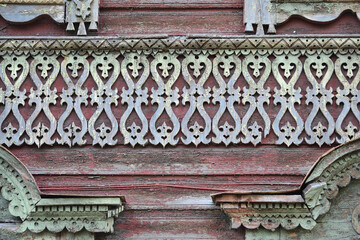 Old carved grunge stained wooden background 6