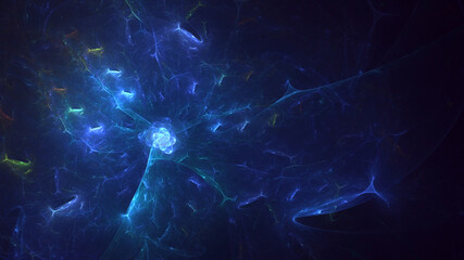 3D rendering abstract technology fractal background