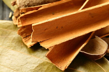 Wild cinnamon sticks - Indian cooking Ingredients. 