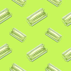 Protective medical mask close up seamless pattern