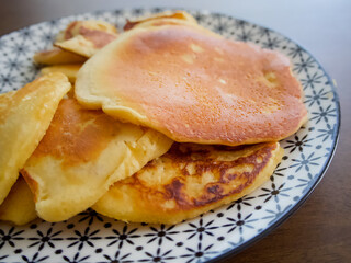 Homemade Pancake in a plate, Close up