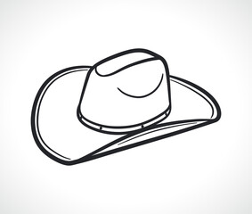 cowboy hat black and white