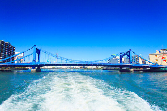 隅田川と清洲橋と東京スカイツリー, 江東区,中央区,東京都
