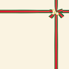 赤いクリスマス風リボンな背景素材
