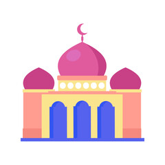 mosque muslim prayer place design vector illustration 