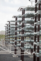 Industrial Power Lines and High Voltage Lines Electricity. High quality photo