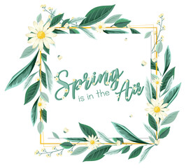 Floral spring banner template