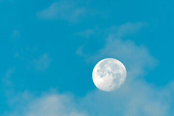 Naklejka na ściany i meble Moon in the night cloudy sky