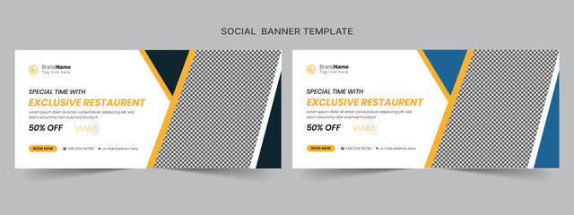 Social Media Cover Vector Templates Fully Editable, Advertising Design, Social Media Banner Post.