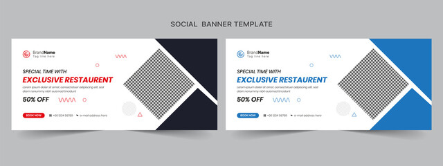 Social Media Cover Vector Templates Fully Editable, Advertising Design, Social Media Banner Post.
