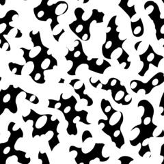 Abstract modern leopard seamless pattern. Animals trendy background. Black and white decorative vector illustration for print, card, postcard, fabric, textile. Modern ornament of stylized skin