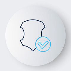 Fototapeta premium Line Leather icon isolated on white background. Colorful outline concept. Vector