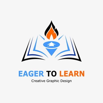 Education Fire Vector Logo Design. Stock Vector - Illustration of creative,  business: 209428435