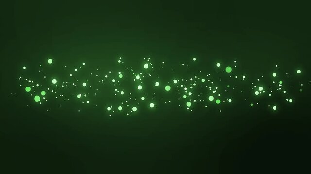 green Fantastic glitter light Particle Background