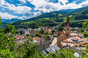 South Tyrol. Ancient city of Chiusa. Fortress and spirituality