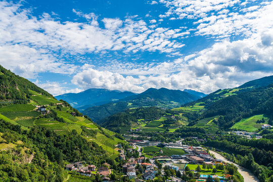 South Tyrol. Ancient city of Chiusa. Fortress and spirituality