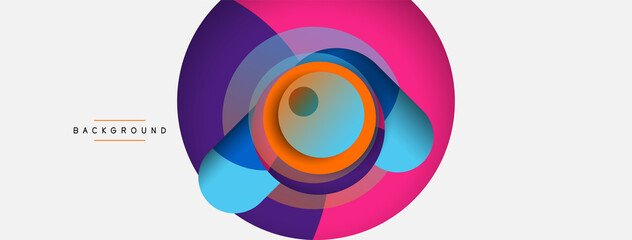 Creative geometric wallpaper. Minimal abstract background. Circles composition vector illustration for wallpaper banner background or landing page