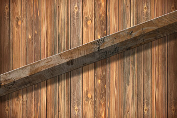 Holzwand mit Balken als Hintergrund