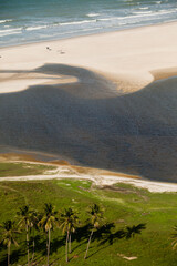 Empty beach view with no people ocean and sea