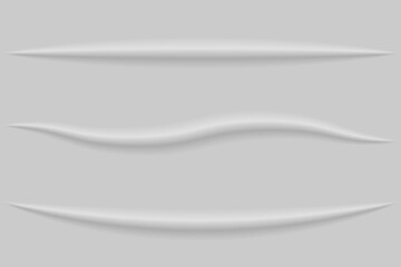 Set of black shadow effect. Template for wrinkle page