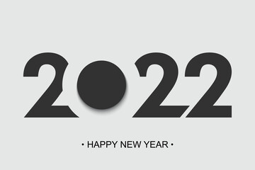 Happy New Year 2021 text design logo.