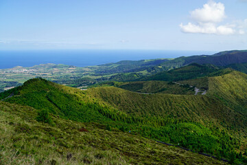 Fototapeta premium amazing mountain landscape on azores islands