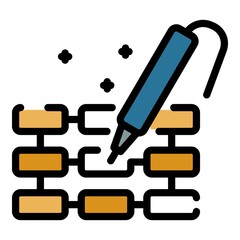 Radio engineer repair icon. Outline radio engineer repair vector icon color flat isolated