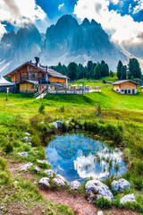 Fototapeta premium Funes Dolomites. The Odle. Dream mountains
