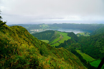 Fototapeta premium amazing landscape on the azores islands