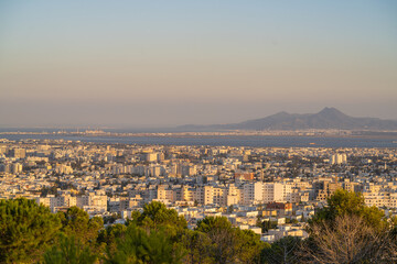 View of Tunis  from the mountain, Tunisia