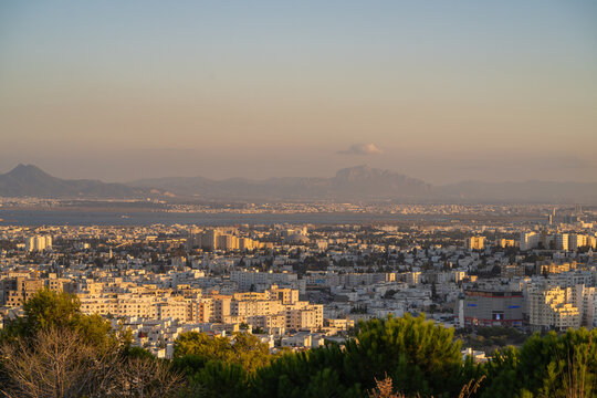 View of Tunis from the mountain, Tunisia © skazar