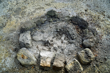 geotermical cooking field in furnas