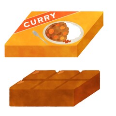 カレールー イラスト素材