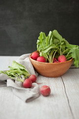 Fresh beets in a bowl