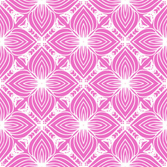 Seamless pattern with decor tile, mosaic oriental ornament. Vector illustration for designing posters, cards, prints, stickers, fabric, textile, gift paper, scrapbooking.