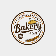 Bakery logo template Premium Vector