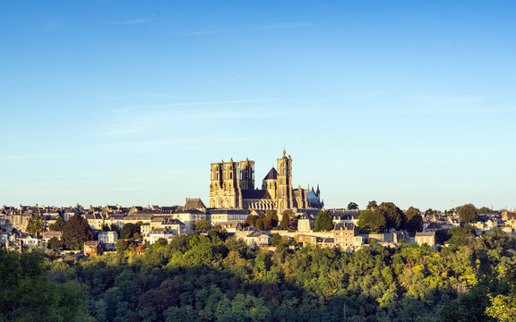 Cathedral in Laon, the medieval city and ancient capital of France
