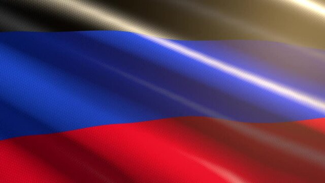 Donetsk Peoples Republic shiny flag - loop animation